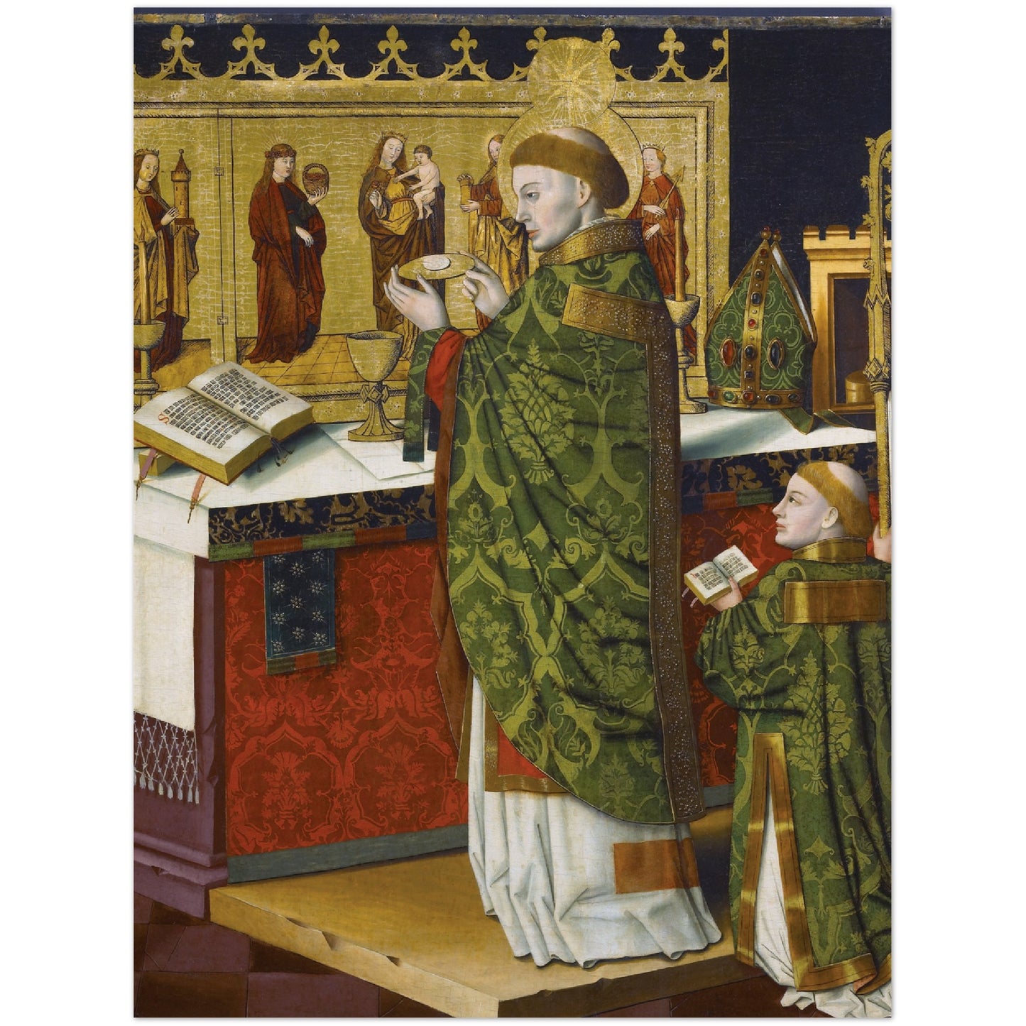 Wood print of St Martin's Mass
